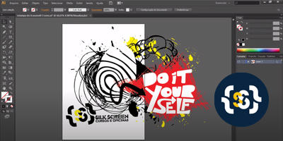 Separação de cores e montagem de fotolito A3 no Adobe Illustrator para serigrafia